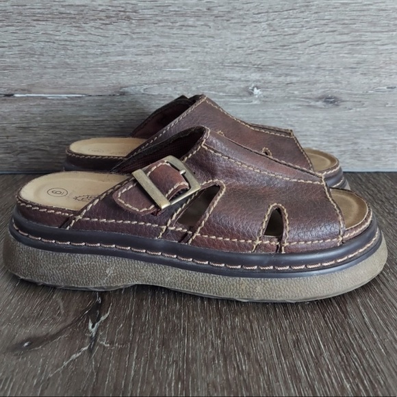 Grunge Vintage Brown Chunky Platform Sandals - Picture 1 of 2
